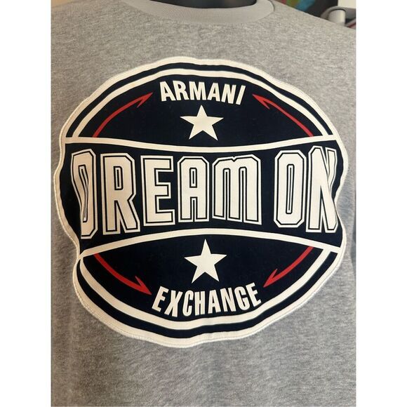 Armani Exchange Men's Gray Dream On Crew Neck Long Sleeve Sweatshirt Size XL - Picture 3 of 6